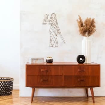 Lady Justice - Copper Copper Decorative Metal Wall Accessory