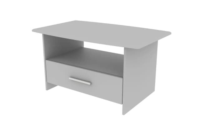 Harrow Bottom Drawer Coffee Table In Grey Matt (Ready Assembled)