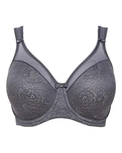 Berlei Berlei Beauty Lace Minimiser Bra Dark Grey Female 36C MY26237