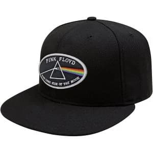 Pink Floyd - The Dark Side of the Moon White Border Unisex Snapback Cap - Black