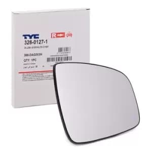 TYC Wing Mirror Glass Right 328-0127-1 Side Mirror Glass,Mirror Glass RENAULT,DACIA,LOGAN I Kombi (KS_),LOGAN I (LS_),DUSTER,SANDERO,SANDERO II