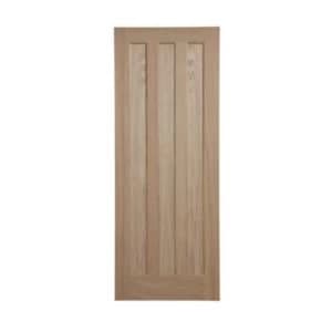 Vertical 3 panel Oak veneer Internal Door H1981mm W610mm