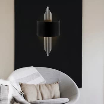 618 - A Black Silver Wall Lamp