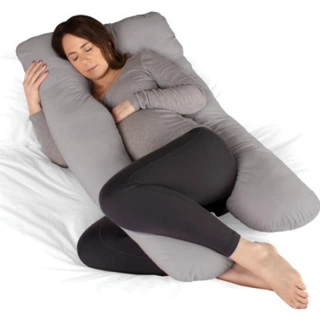 DREAMCATCHER Pregnancy Pillow Micro Fleece Maternity Nursing Cushion - Grey - Dreamcatcher DPG