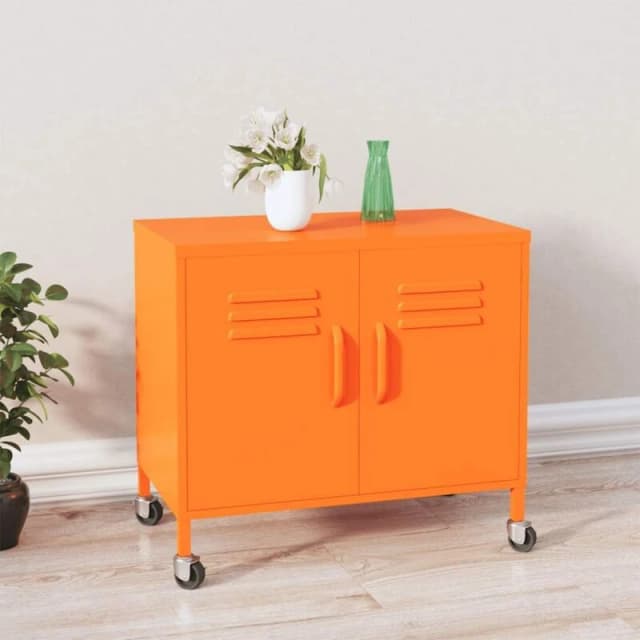 VIDAXL Storage Cabinet Orange 60x35x56cm Steel Vidaxl 8720286565766
