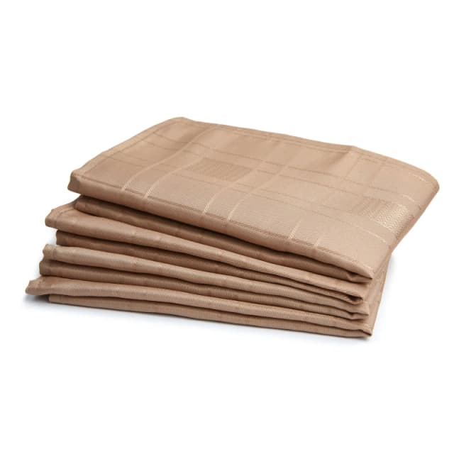 Emma Barclay Jacquard Napkins Soft Polyester Chequers Coffee Brown unisex ONE SIZE
