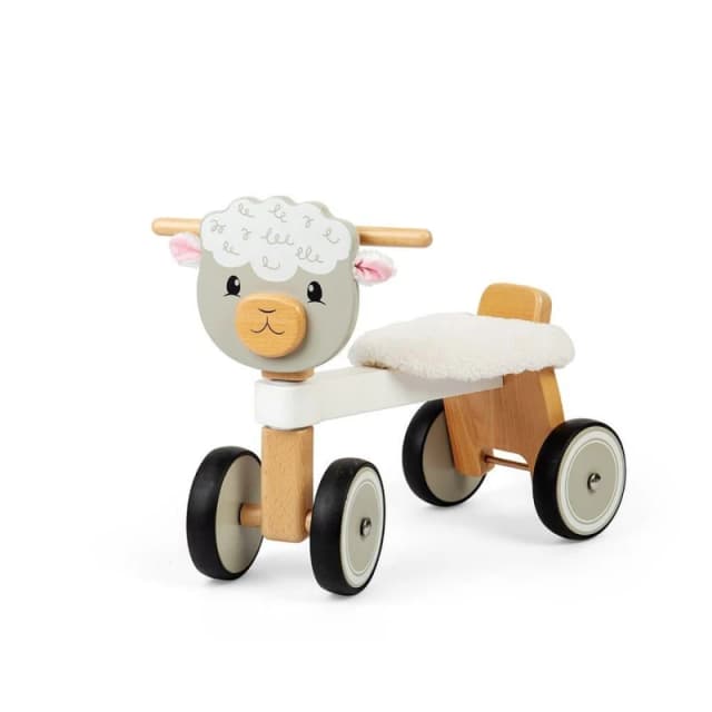 Bigjigs Toys Wooden Ride On Sheep White