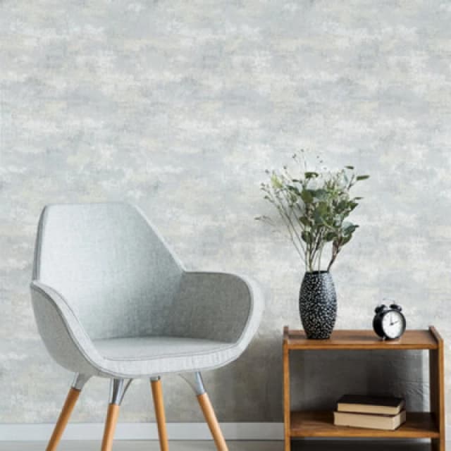 Boutique Boutique Urban Plaster Cream Textured Plain Wallpaper in Grey Size: 10000mm_x_520mm Grey 10000mm_x_520mm Unisex 5011583666731