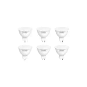 6W LED Light Bulb MR16, 3000K Warm White (Pack of 6)