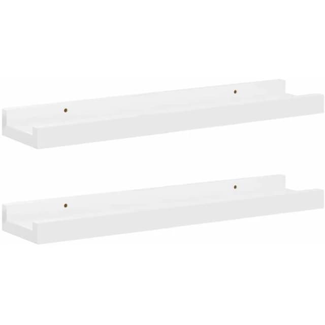 VIDAXL Wall Shelves 2 pcs High Gloss White 40x9x3cm Vidaxl 8720286417492