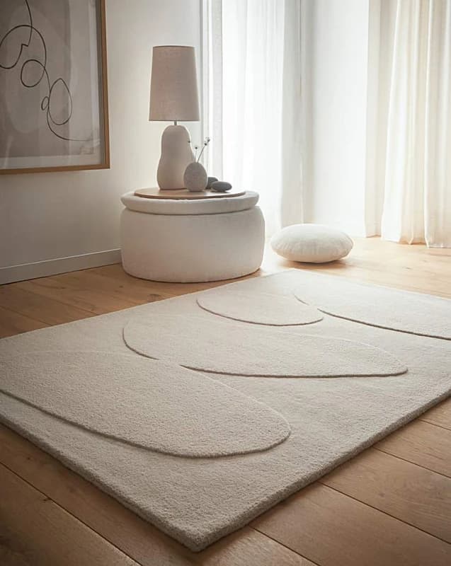 Origins Sculptured Wool Pebble Rug Oatmeal - Origins - Size: 200X290 Oatmeal 200X290 HR94803