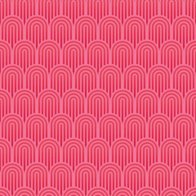 Hoopla Walls Retro Arch Matt Wallpaper Bright Pink