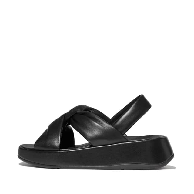 FitFlop Womens sandals FitFlop F-Mode Knot Soft-Leather Flatform B/Strap Noir Female 40