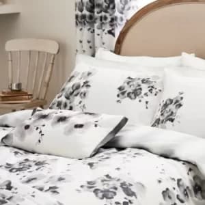 Sanderson Mandarin Flowers Single Duvet Cover Set, Grey