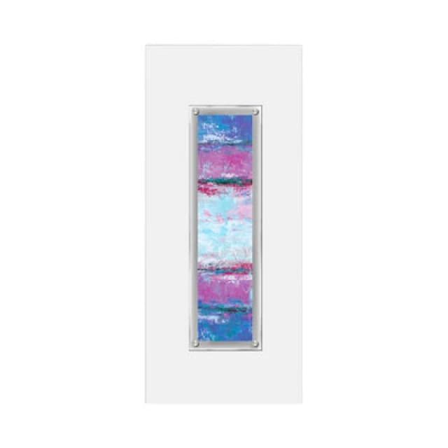 Premier Housewares Abstract Blue 2 Framed Wall Art White