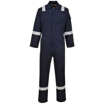 Portwest - FR28NARL - sz L Flame Resistant Light Weight Anti-Static Coverall 280g - Navy