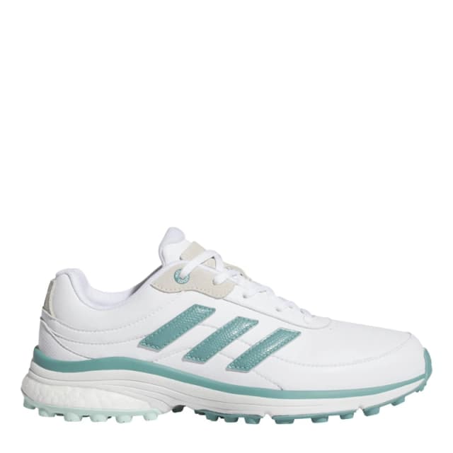 adidas Womens Zoysia Spikeless Golf Shoes OffWht/Pureteal female 4 (36.7)