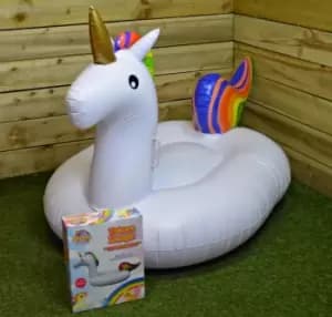170x100x95CM Unicorn Lounger PVC Handles Horse Pool Swimming Kid's Inflatable