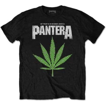 Pantera - Whiskey 'n Weed Unisex Large T-Shirt - Black