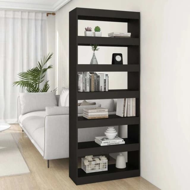 VIDAXL Vidaxl - Book Cabinet/Room Divider Black 80x30x198cm Engineered Wood 8720286843628