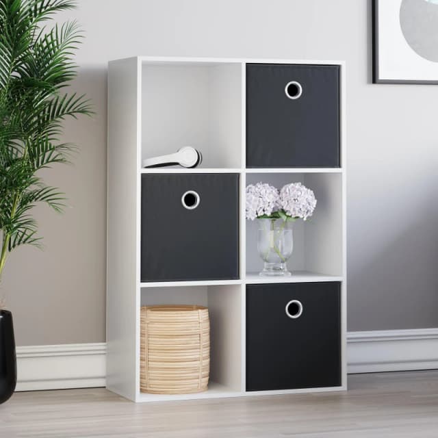 Lassic 2x3 Cube Storage Unit (W) + Set of 3 Storage Cubes Black unisex 2x3