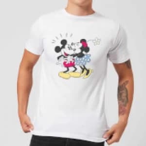 Disney Mickey Mouse Minnie Kiss T-Shirt - White - 3XL