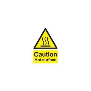 Hot Surface Vinyl Caution Sign - 148 X 210MM
