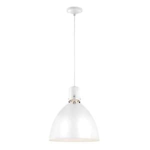 LED 1 Light Medium Dome Ceiling Pendant Chrome, Brushed Steel