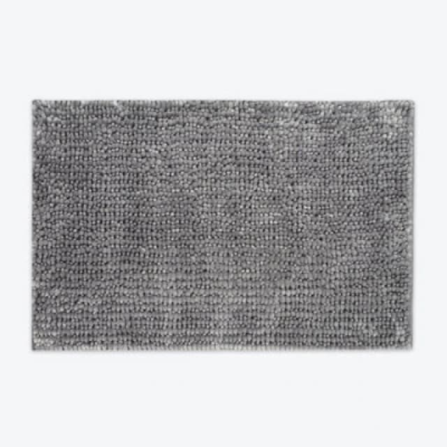 Allure Bath Fashions Velvet Chenille Bobble Bath Mat Non-Slip - Dove Grey
