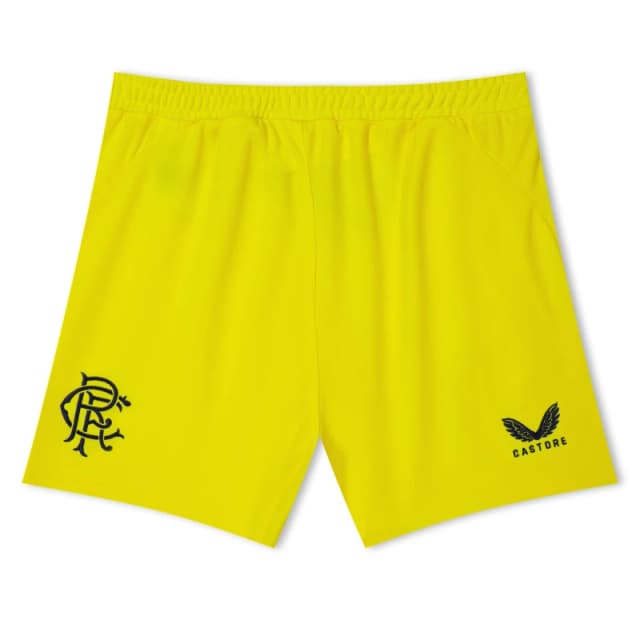Castore Rangers FC Third Kit GK Short - Yellow Yellow 7 - 8 Years
