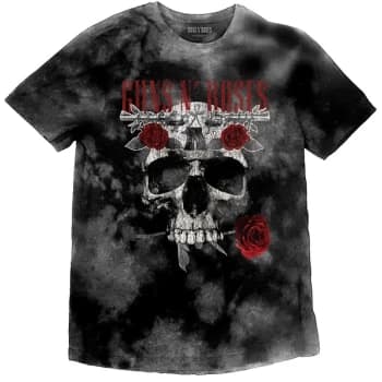 Guns N' Roses - Flower Skull Unisex Large T-Shirt - Grey