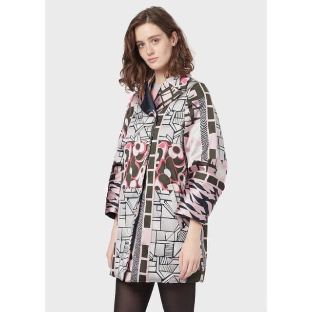 Emporio Armani Printed Duffle Coat - Multi Multi 6