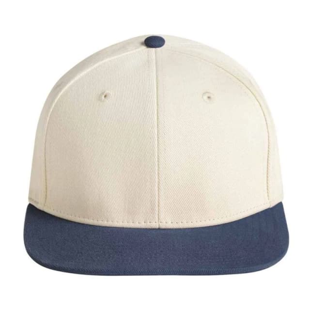 Beechfield Mens Contrast Flat Peak Baseball Cap in Natural Natural Male One Size