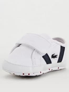 Lacoste Infant Sideline Crib 120 Trainers - White, Size 2