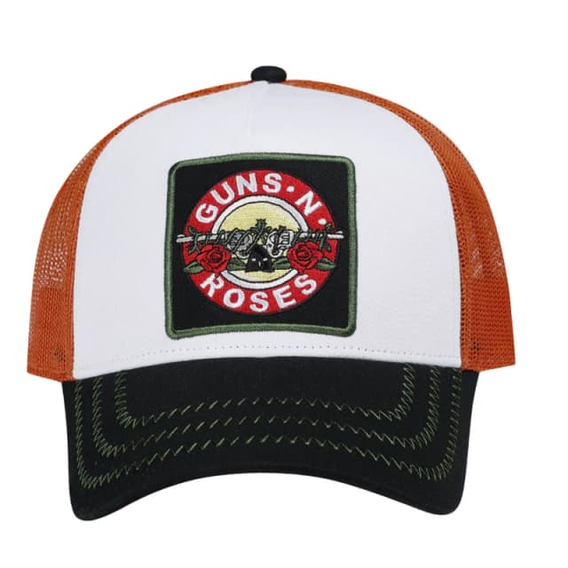 Amplified Womens Guns N Roses Trucker Cap in Off-White Off-White Female One Size