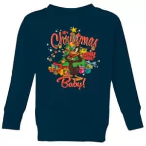 Looney Tunes Its Christmas Baby Kids Christmas Jumper - Navy - 9-10 Years