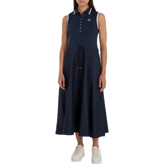 Tommy Hilfiger Womens Polo Dress Desert Sky female 8 (XS)