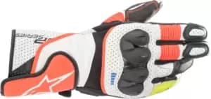 Alpinestars SP-2 V3 Motorcycle Gloves, black-white-red Size M black-white-red, Size M