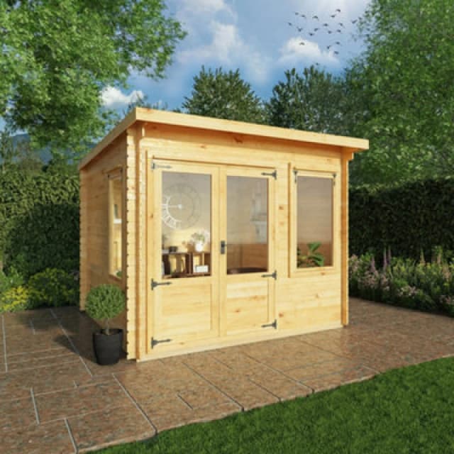 Mercia 3m x 3m Pent Log Cabin (19mm)