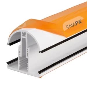 Snapa Lean-to Bar 10, 16, 25, 32, & 35mm Including Endcap 3m White