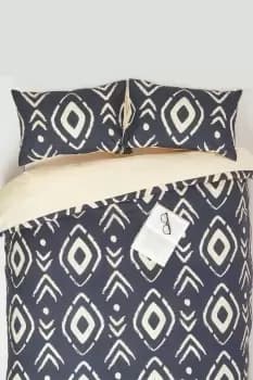 Black Aztec Digitally Printed Cotton Duvet Cover Set