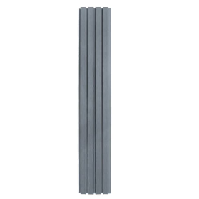 Monstershop WPC Slatted Wall Cladding x 4 Panels - Grey Grey Unisex