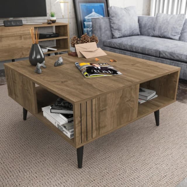 Decorotika Ronas Coffee Table - Walnut, Brown RON35CT01