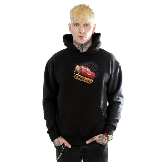Disney Men Cars Lightning McQueen Hoodie in Black Size: Small Black S Male 5057245921329