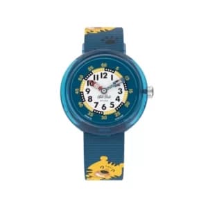 Flik Flak Pawsome Two Tone Dial Blue Textile Strap Childrens Watch FBNP175