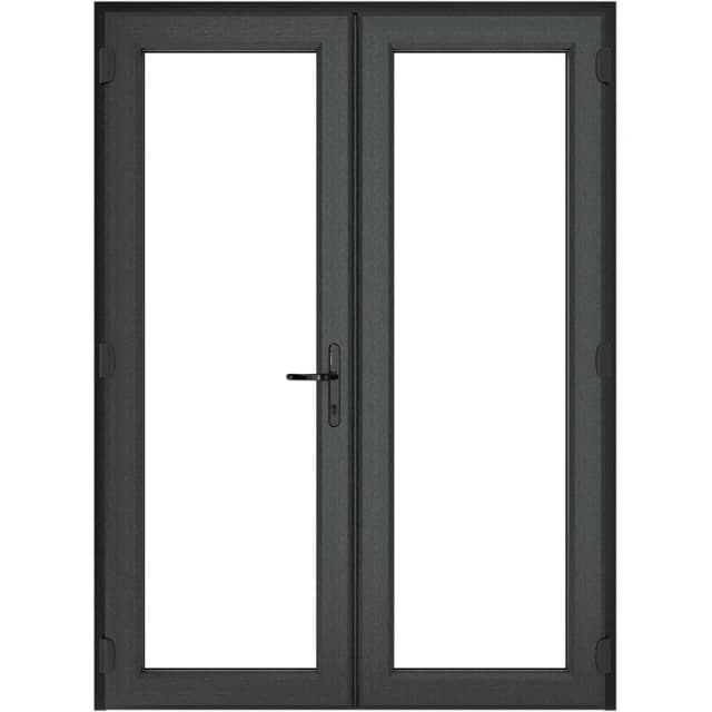 Crystal Triple Glazed French Door Grey/White 1190 X 2055Mm, Grey 1FDTGGW11902055