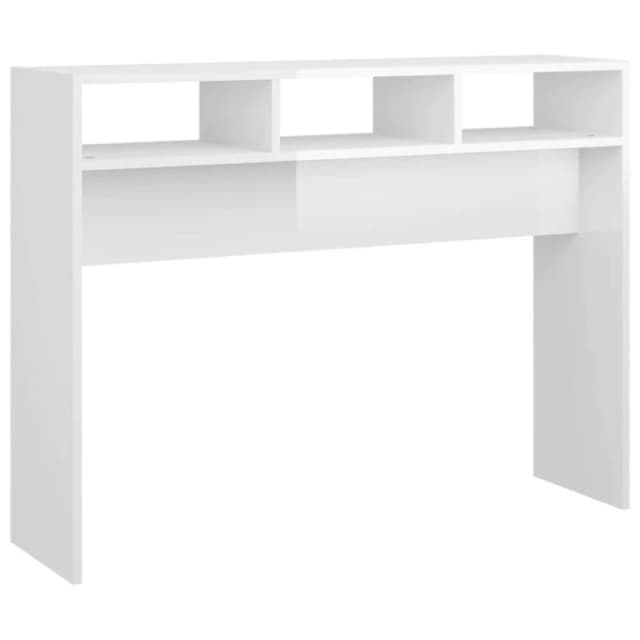 VIDAXL Console Table High Gloss White 105x30x80cm Engineered Wood Vidaxl 8720286606513