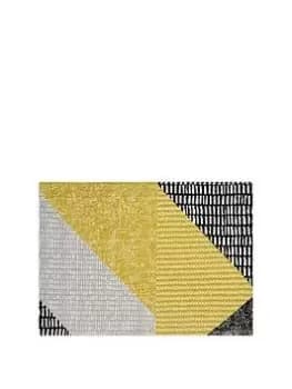 Catherine Lansfield Larsson Geo Ochre Rug 160X230