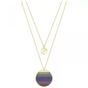 Ladies Swarovski Gold Plated Ginger Layered Necklace