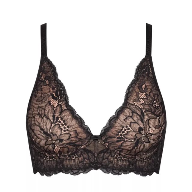 Triumph Amourette Charm Bra Without Underwiring Black Women 32B;34B;36B;38B;40B;34C;36C;38C;40C;36D;38D